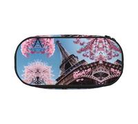 WYCZHY Oil Painting Paris Eiffel Tower High Capacity Pencil Case,Pencil Bag Pouch Box Organizer Pen Case, Aesthetic Supply for Adults