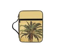 WYCZHY Palm Tree Tropical Waterproof Bible Carrying Case with Smooth Zippers Large Capacity Storage Bag for Bible Study Supplies