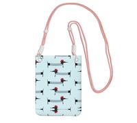 WYCZHY Parisian Dachshund Printing Travel Cell Phone Pouch Crossbody Bag With Shoulder Strap For Phone,Walking Passport,Wallet