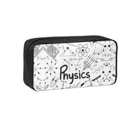 WYCZHY Physics Print Printed Big Capacity Pencil Pouch, Lightweight Fabric Pen Bag, Organizer for Adult College