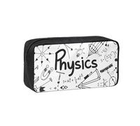WYCZHY Physics Print Printed Big Capacity Pencil Pouch, Lightweight Fabric Pen Bag, Organizer for Adult College