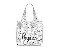 WYCZHY Physics Print Printed Reusable Tote Bag Foldable, Large Capacity Shopping Bag for Daily Use and Commuting