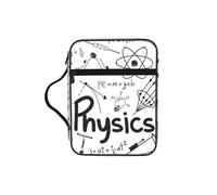 WYCZHY Physics Print Waterproof Bible Carrying Case with Smooth Zippers Large Capacity Storage Bag for Bible Study Supplies