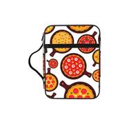 WYCZHY Pizza Food Waterproof Bible Carrying Case with Smooth Zippers Large Capacity Storage Bag for Bible Study Supplies