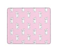 WYCZHY Polar Bear Pink Enhanced Control Mouse Pad with Lock Stitch Edge Large Thick Non-Slip Desk Mat for Office Task