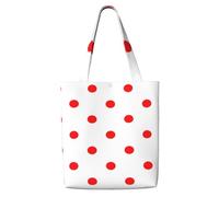 WYCZHY Polka Dot. Print Large Reusable Heavy Duty Tote Bag Pack Available Premium Canvas Reusable Gift Bags Work Shopping