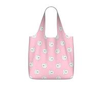 WYCZHY Pomeranians Puppies and Point Printed Reusable Tote Bag Foldable, Large Capacity Shopping Bag for Daily Use and Commuting