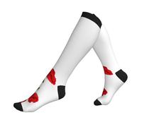 WYCZHY Poppy Flowers Vivid Petals Printing Compression Socks 15-20mmhg - Supports Legs. For Office Workers,Socks For Sports,Support Socks
