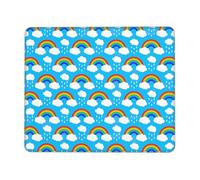 WYCZHY Rainbow Clouds Raindrop Printing Large Gaming Mouse Pad, Computer Keyboard Mouse Mat Desk Pad For Gaming Rooms, Home Offices
