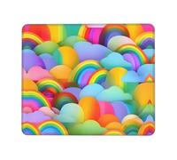 WYCZHY Rainbow Hearts Pattern Printing Large Gaming Mouse Pad, Computer Keyboard Mouse Mat Desk Pad For Gaming Rooms, Home Offices
