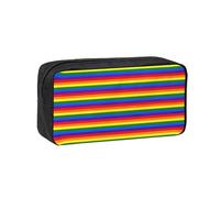 WYCZHY Rainbow Pattern Printed Big Capacity Pencil Pouch, Lightweight Fabric Pen Bag, Organizer for Adult College
