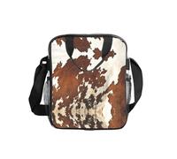 WYCZHY Red and White Cowhide Printed See Through Lunch Bag, Clear PVC Tote with Mesh Pockets and Adjustable Strap for Work