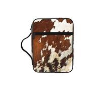 WYCZHY Red and White Cowhide Waterproof Bible Carrying Case with Smooth Zippers Large Capacity Storage Bag for Bible Study Supplies