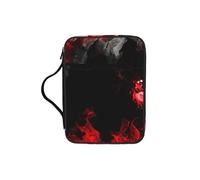 WYCZHY Red Black White Abstract Waterproof Bible Carrying Case with Smooth Zippers Large Capacity Storage Bag for Bible Study Supplies