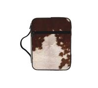 WYCZHY red Brown Cowhide Waterproof Bible Carrying Case with Smooth Zippers Large Capacity Storage Bag for Bible Study Supplies