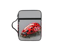 WYCZHY Red Ladybug Waterproof Bible Carrying Case with Smooth Zippers Large Capacity Storage Bag for Bible Study Supplies