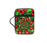 WYCZHY Red Ladybug Waterproof Bible Carrying Case with Smooth Zippers Large Capacity Storage Bag for Bible Study Supplies