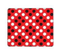 WYCZHY red white polka dot Enhanced Control Mouse Pad with Lock Stitch Edge Large Thick Non-Slip Desk Mat for Office Task