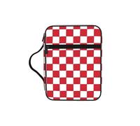 WYCZHY red White Waterproof Bible Carrying Case with Smooth Zippers Large Capacity Storage Bag for Bible Study Supplies
