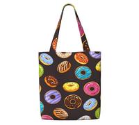 WYCZHY Ring Bread With Jam Print Large Reusable Heavy Duty Tote Bag Pack Available Premium Canvas Reusable Gift Bags Work Shopping