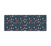 WYCZHY rocket clipart space ship Desk Protector Mat, Extra Large and Durable Desk Pad with Non-Slip Backing for Home Office Use