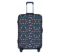 WYCZHY Rocket Clipart Space Ship Printing Large Suitcase Cover, Elastic Suitcase Cover with Zipper, Protects Luggage During Travel