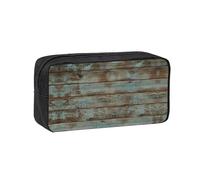 WYCZHY Rustic Old Barn Wood Printed Big Capacity Pencil Pouch, Lightweight Fabric Pen Bag, Organizer for Adult College