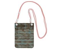 WYCZHY Rustic Old Barn Wood Printing Travel Cell Phone Pouch Crossbody Bag With Shoulder Strap For Phone,Walking Passport,Wallet