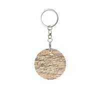 WYCZHY Rustic Rocks Brick Wall Printing Key Holder for Compact Key Organizer for Key Chain, Key Ring for Car Fobs Key Chains