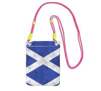 WYCZHY Scottish Printing Travel Cell Phone Pouch Crossbody Bag With Shoulder Strap For Phone,Walking Passport,Wallet