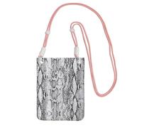 WYCZHY Snake Skin Black And White Printing Travel Cell Phone Pouch Crossbody Bag With Shoulder Strap For Phone,Walking Passport,Wallet
