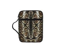 WYCZHY Snake Skin Waterproof Bible Carrying Case with Smooth Zippers Large Capacity Storage Bag for Bible Study Supplies