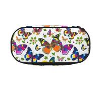 WYCZHY Spring Floral Butterfly High Capacity Pencil Case,Pencil Bag Pouch Box Organizer Pen Case, Aesthetic Supply for Adults