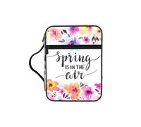 WYCZHY Spring is in The Air Waterproof Bible Carrying Case with Smooth Zippers Large Capacity Storage Bag for Bible Study Supplies
