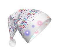 WYCZHY Stars And Happy Fathers Day Led Christmas Hat Luminous Santa 3 Flashing Modes For Holiday Halloween