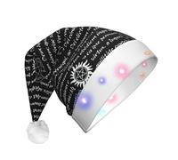 WYCZHY Supernatural Inspiration Led Christmas Hat Luminous Santa 3 Flashing Modes For Holiday Halloween