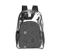 WYCZHY Supernatural Inspiration Printed Heavy Duty Clear Bookbag, Reinforced See Through Bag for Beach Outdoor Sports Travel