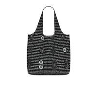 WYCZHY Supernatural Inspiration Printed Reusable Tote Bag Foldable, Large Capacity Shopping Bag for Daily Use and Commuting