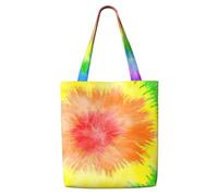 WYCZHY Tie Dye Print Large Reusable Heavy Duty Tote Bag Pack Available Premium Canvas Reusable Gift Bags Work Shopping
