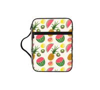 WYCZHY Tropical Fruits Waterproof Bible Carrying Case with Smooth Zippers Large Capacity Storage Bag for Bible Study Supplies