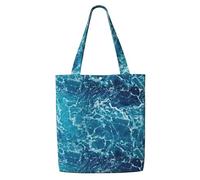 WYCZHY Tropical Ocean Beach Theme Print Large Reusable Heavy Duty Tote Bag Pack Available Premium Canvas Reusable Gift Bags Work Shopping