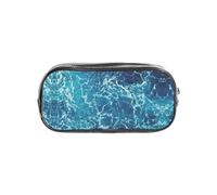 WYCZHY Tropical Ocean Beach Theme Printed Transparent Pencil Pouch, Heavy Duty PVC Zipper Bag, Sturdy Organizer for Markers