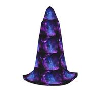 WYCZHY Universe Galaxy Star Space Teen Cosplay Costume Hooded Cape Cloak Witch Vampire Wizard Masquerade Ball Halloween Party
