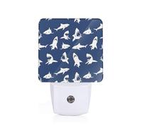 WYCZHY Various Sea Fish Pattern Led Night Lights Plug Into Wall Dusk to Dawn Sensor Nightlights for Room Decor Smart Home