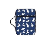 WYCZHY Various Sea Fish Pattern Waterproof Bible Carrying Case with Smooth Zippers Large Capacity Storage Bag for Bible Study Supplies