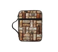 WYCZHY Wine Cork Waterproof Bible Carrying Case with Smooth Zippers Large Capacity Storage Bag for Bible Study Supplies