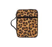 WYCZHY Yellow Leopard Waterproof Bible Carrying Case with Smooth Zippers Large Capacity Storage Bag for Bible Study Supplies