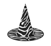WYCZHY Zebra Print Printing 13 Inches Tall Foldable Halloween Hat, Oxford Cloth Halloween Cap For Carnivals