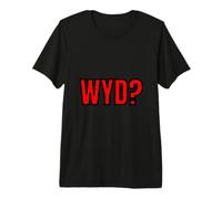 WYD? Retro 80s Bold Slang Minimal Graphic Design Premium T-Shirt