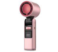 WYDDSX Chillmate Portable Refrigerated Fan,100 Speed Adjustable Turbo,Chillmate Fan Ice,6 Hour Battery Life Usb Charging Foldable Design (Pink-B)